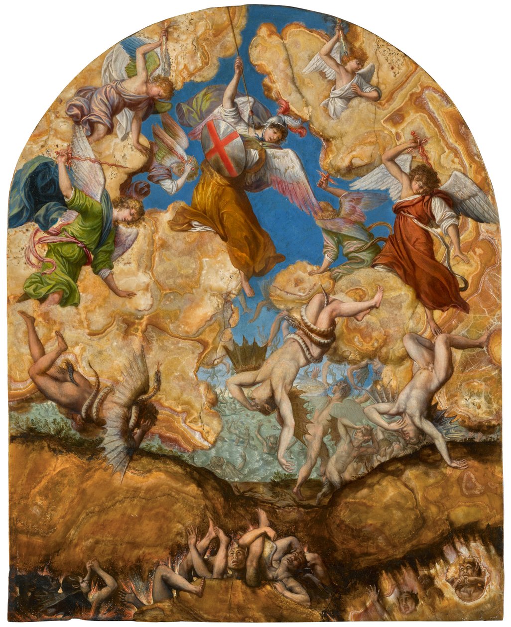 The Fall of the Rebel Angels, ca 1601. av Orazio Gentileschi