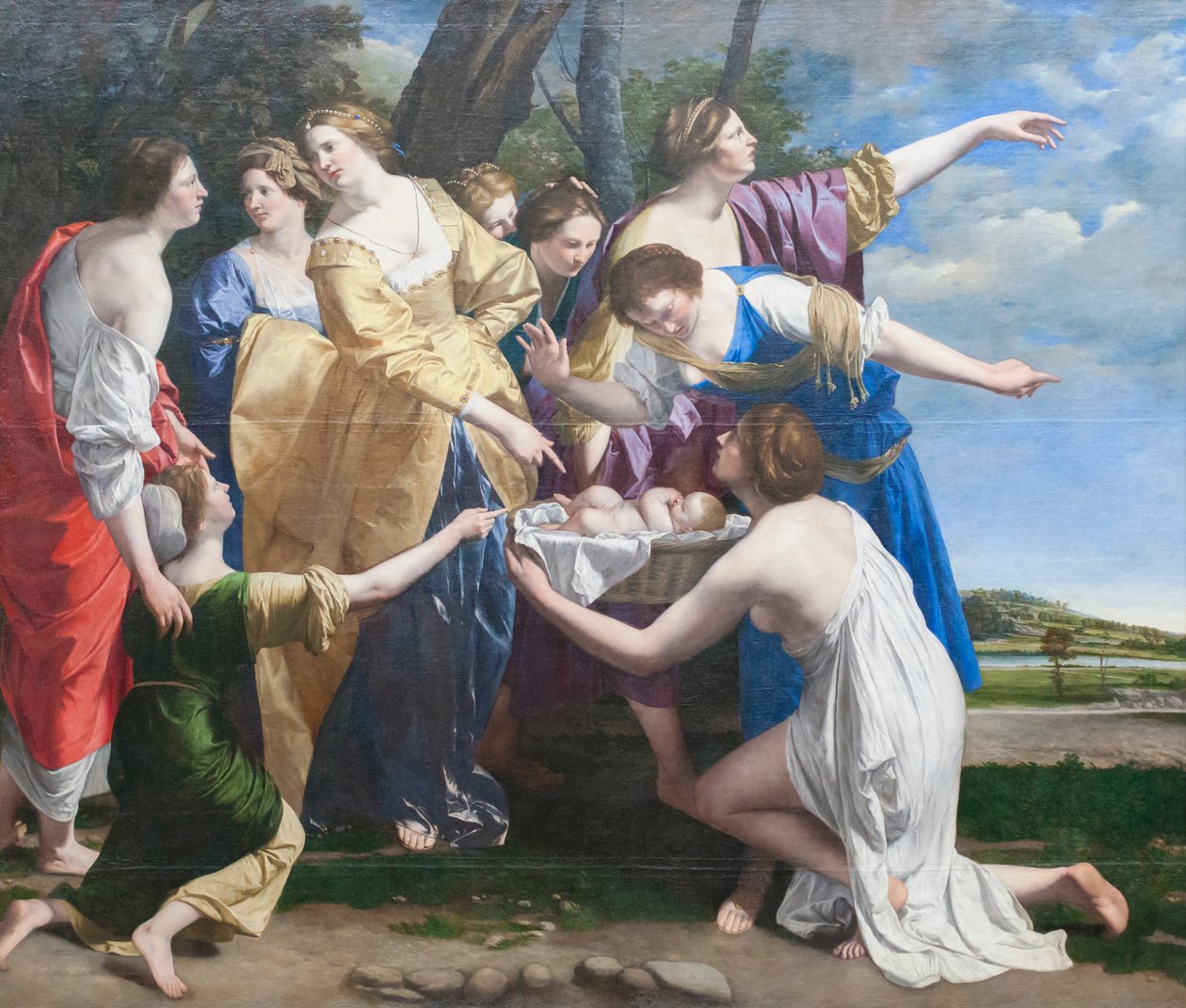 The Finding of Moses, tidlig på 1630-tallet (olje på lerret) av Orazio Gentileschi