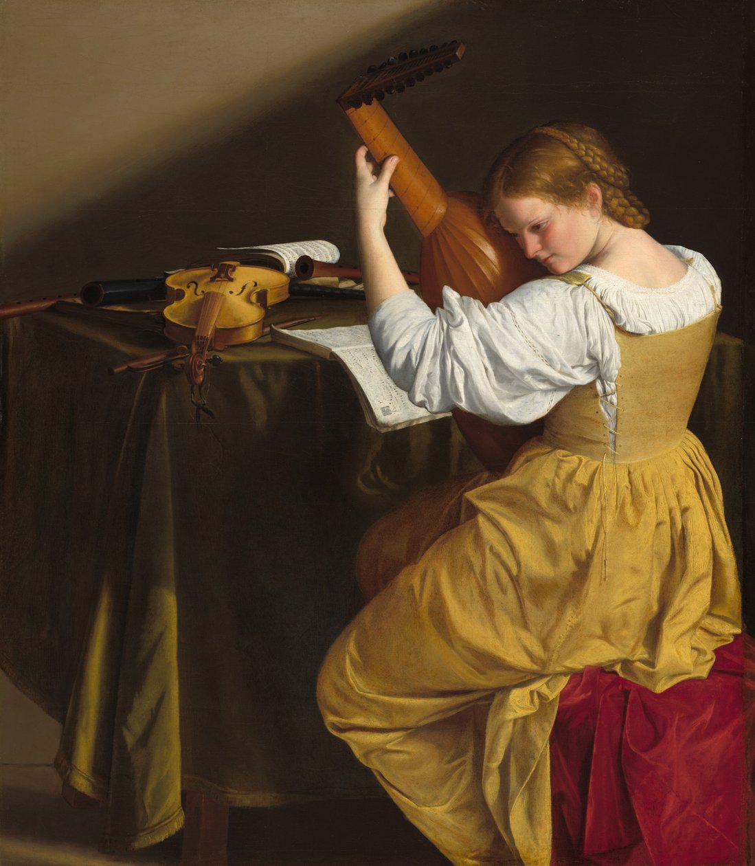 Lutespilleren av Orazio Gentileschi