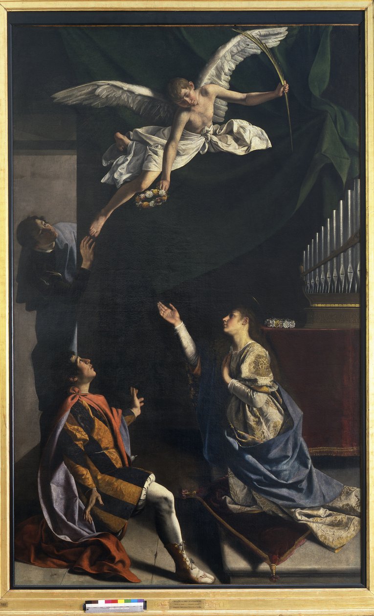 Martyrene Cecilia, Valerian og Tiburtius av Orazio Gentileschi