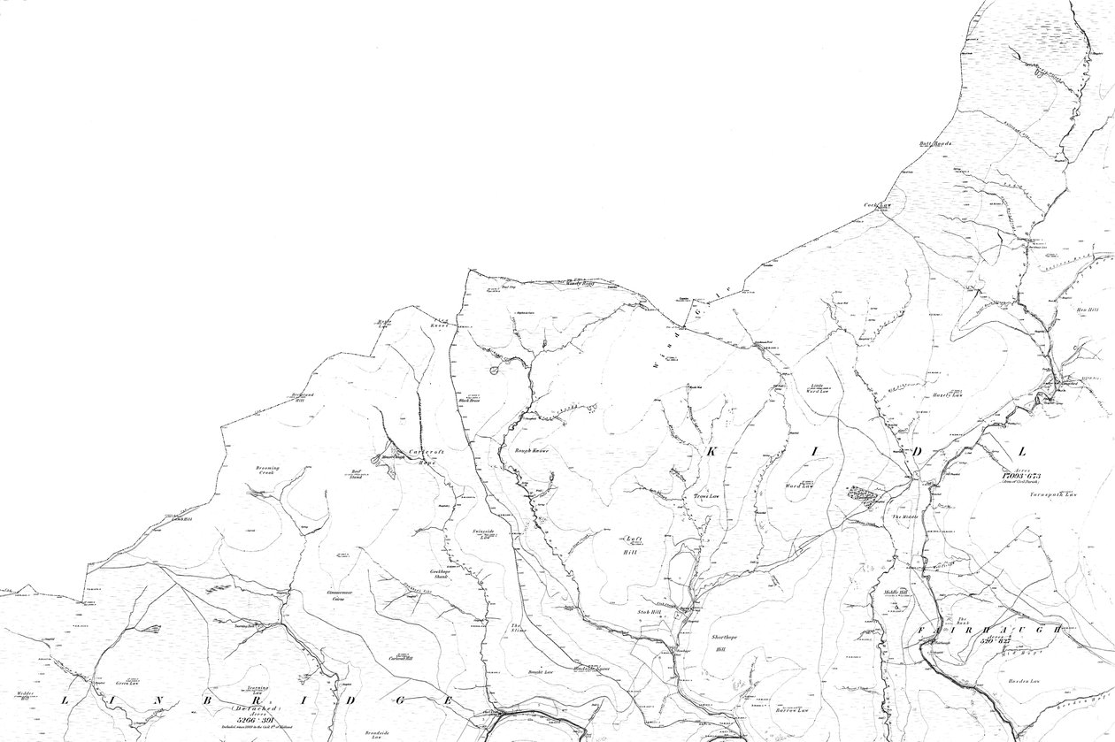Kart over Northumberland av Ordnance Survey