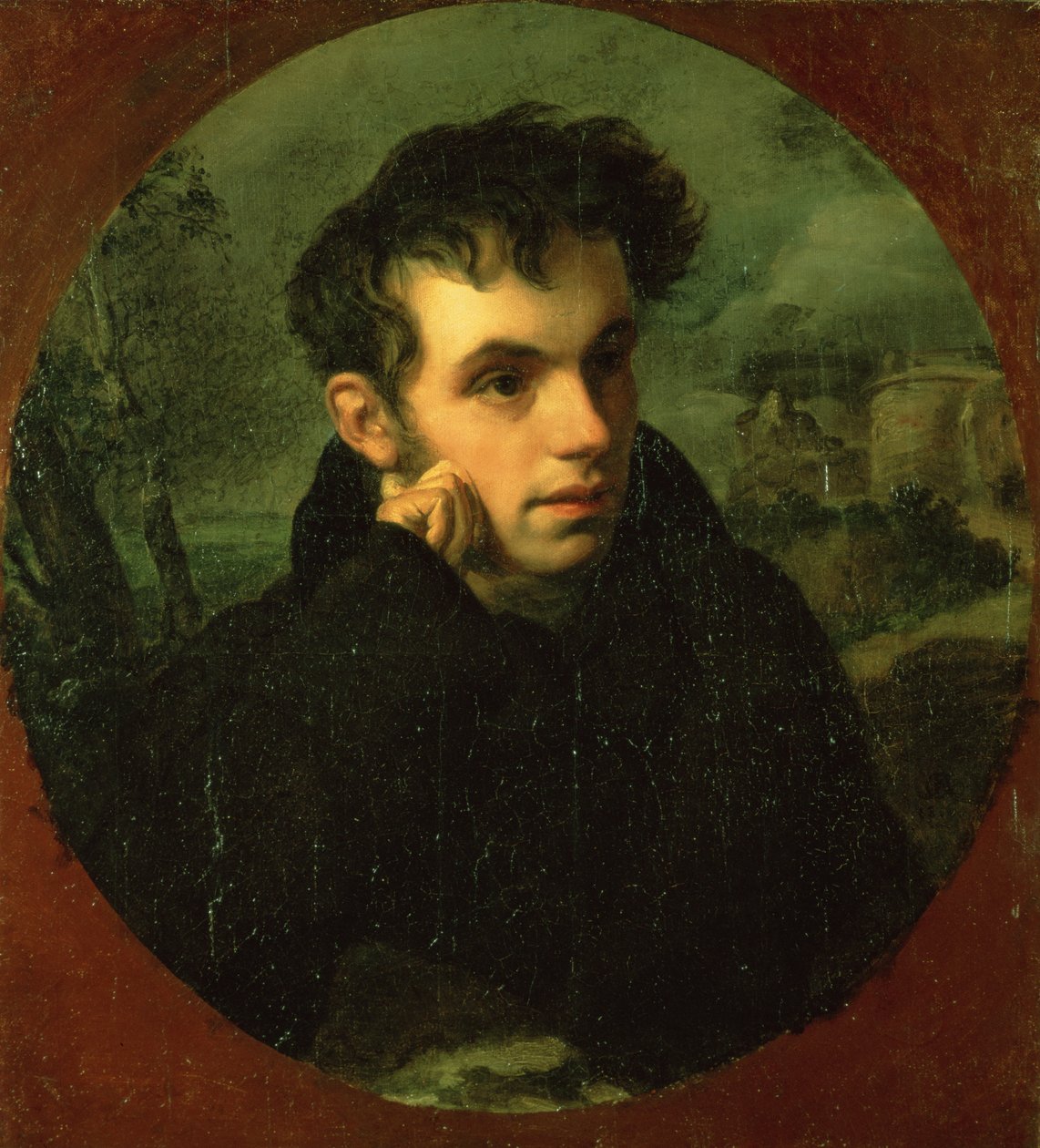 Portrett av Vassily Zhukovsky, 1816 av Orest Adamovich Kiprensky