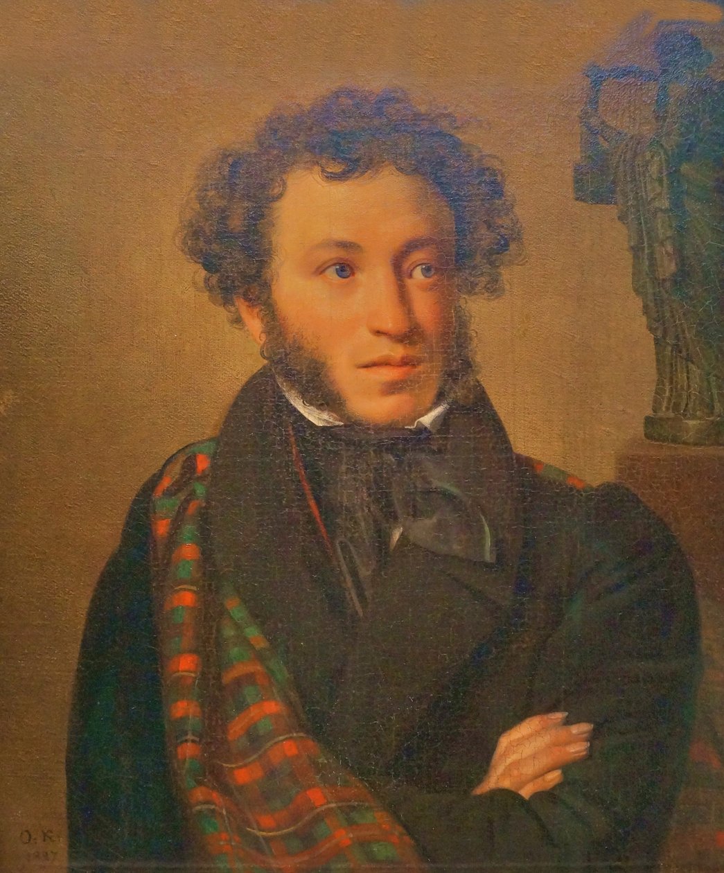 Portrett av poeten A.S. Pushkin av Orest Adamovich Kiprensky