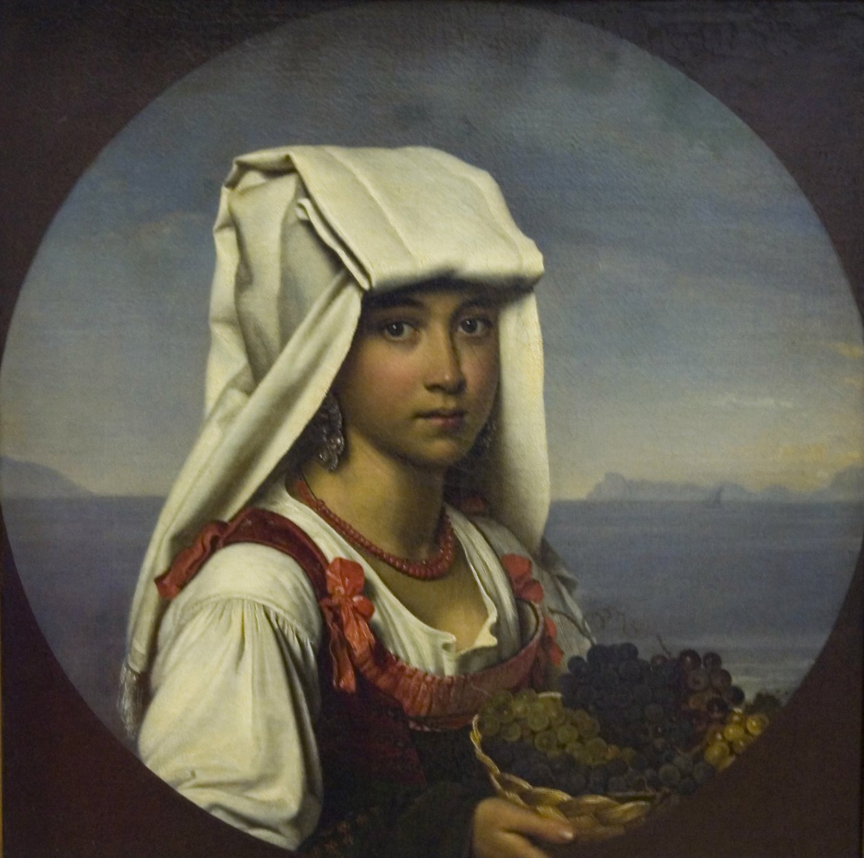 Napolitansk jente med frukt, 1831 av Orest Adamovich Kiprensky