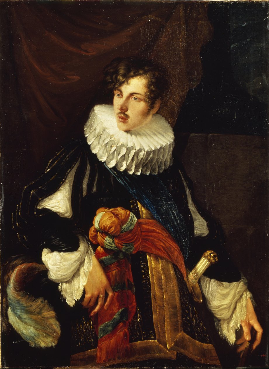 Portrett av grev Vasily Alekseevich Perovsky 1794-1857 i spansk drakt fra 1600-tallet, 1809 av Orest Adamovich Kiprensky