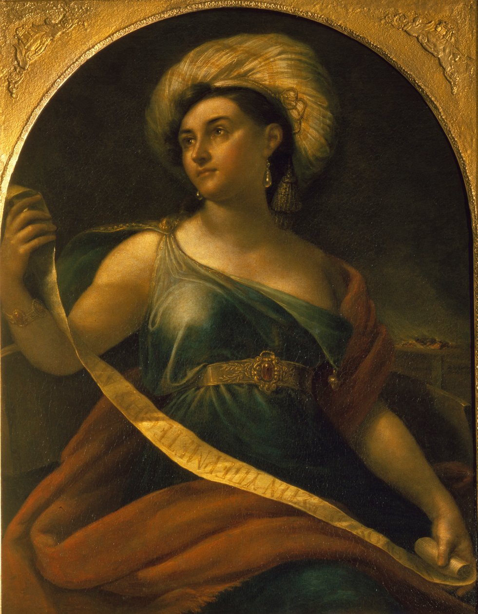 Portrett av skuespillerinnen Ekaterina Semyonova 1786-1849 som Delphic Sibyl, 1828 av Orest Adamovich Kiprensky