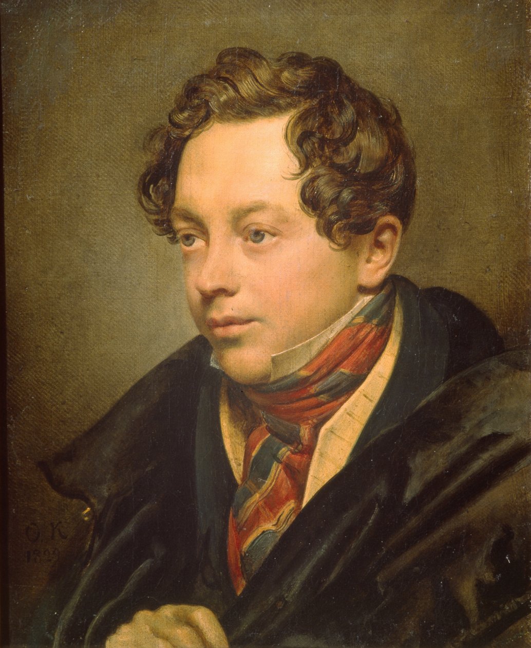 Portrett av kunstneren Pyotr Basin 1794-1881, 1829 av Orest Adamovich Kiprensky