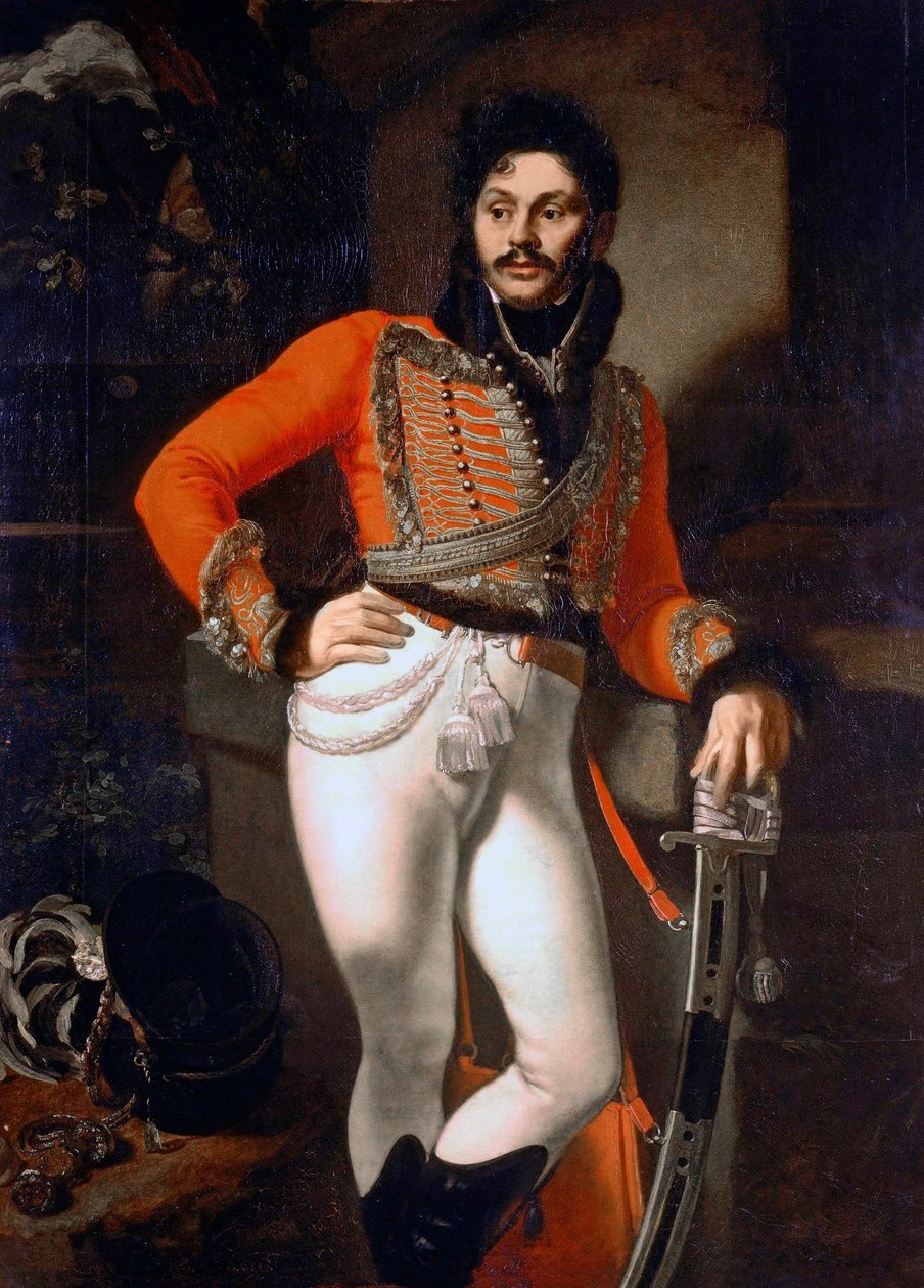 Portrett av livvokterhusar oberst E.V. Davydov av Orest Kiprensky