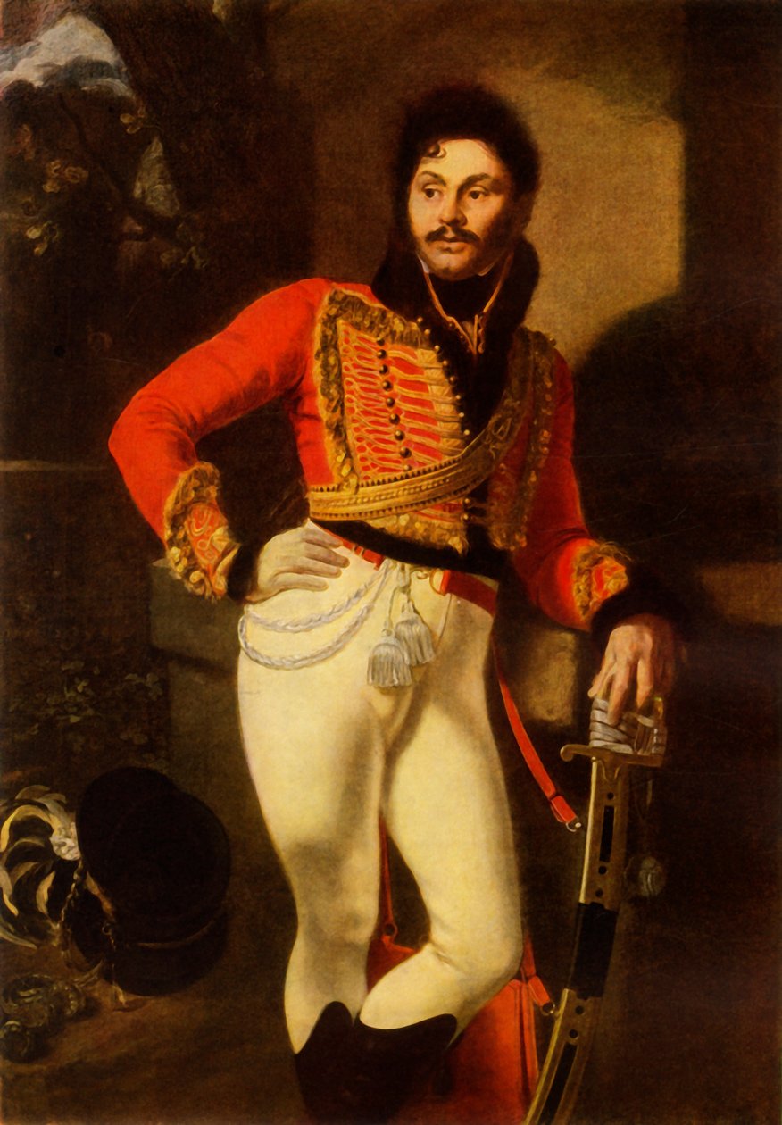 Portrett av Yevgraf Vladimirovich Davydov, 1822, 1965. av Orest Adamovich Kiprensky