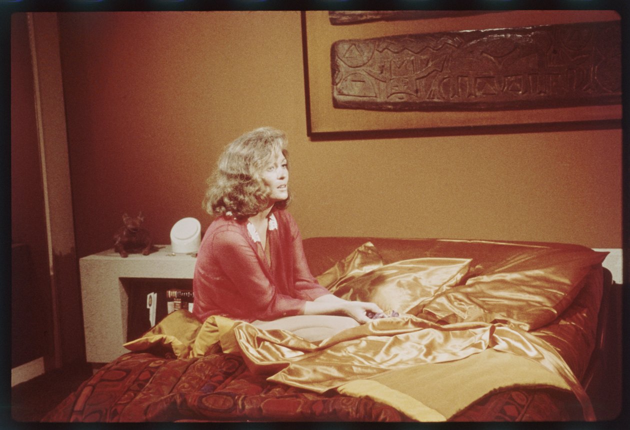 Faye Dunaway på settet til "The Towering Inferno" av Orlando Suero