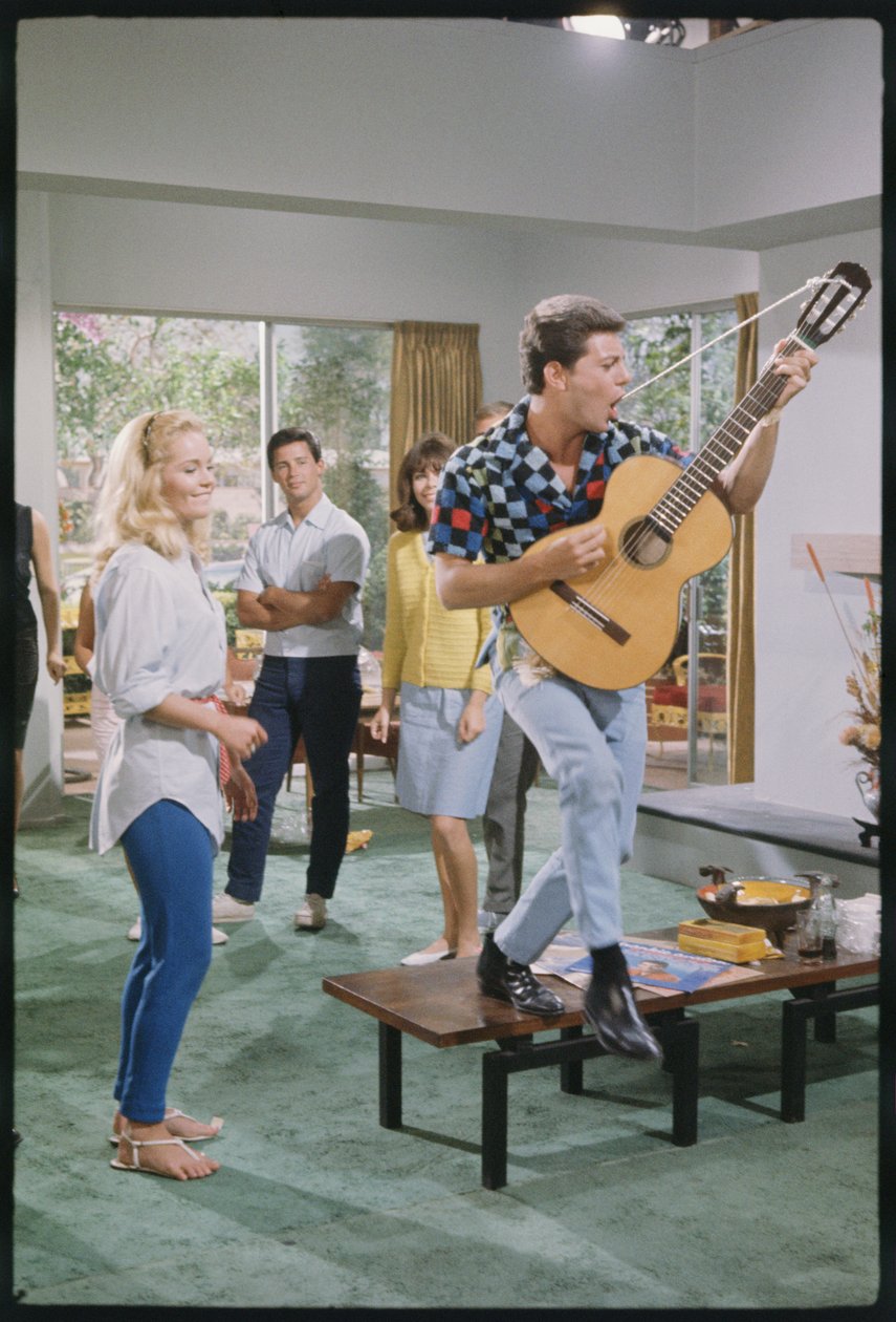 Frankie Avalon og Tuesday Weld på settet av "I