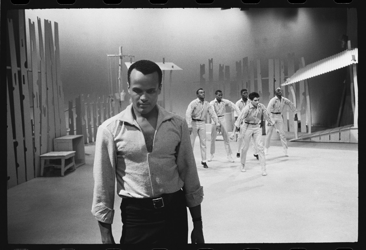 Harry Belafonte på settet til TV-spesialen av Orlando Suero