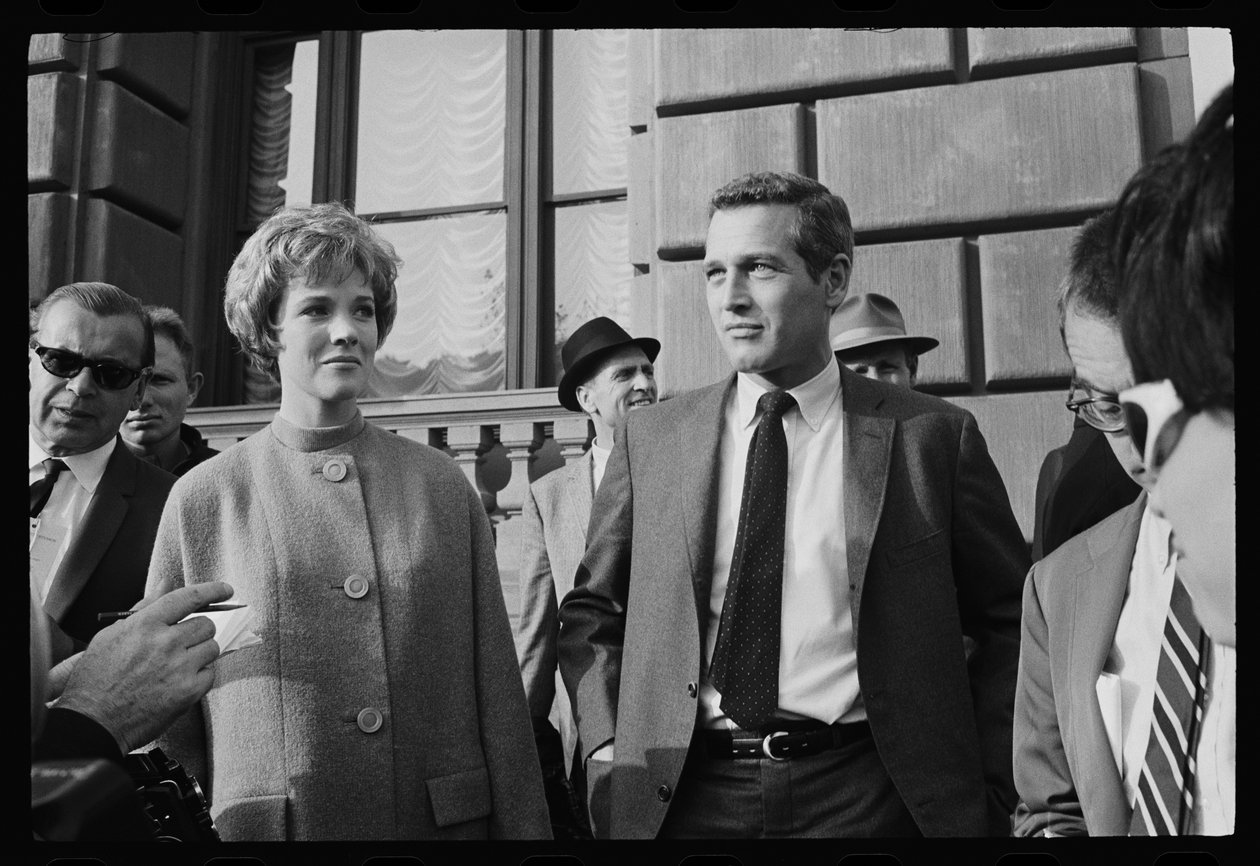 Julie Andrews og Paul Newman på settet til "Torn Curtain" av Orlando Suero