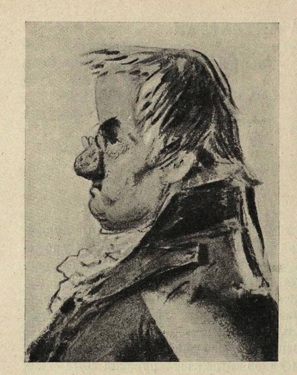 Portrettkarikatur av arkitekten Giacomo Quarenghi 1744-1817, 1810-årene. av Orlowski