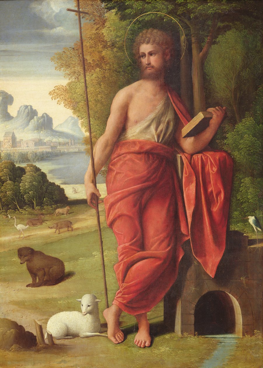 St. Johannes døperen i ødemarken, ca. 1525 av Ortolano