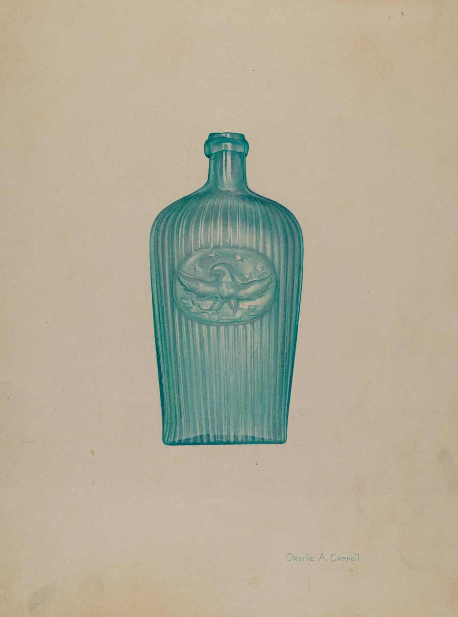Glassflaske av Orville A. Carroll