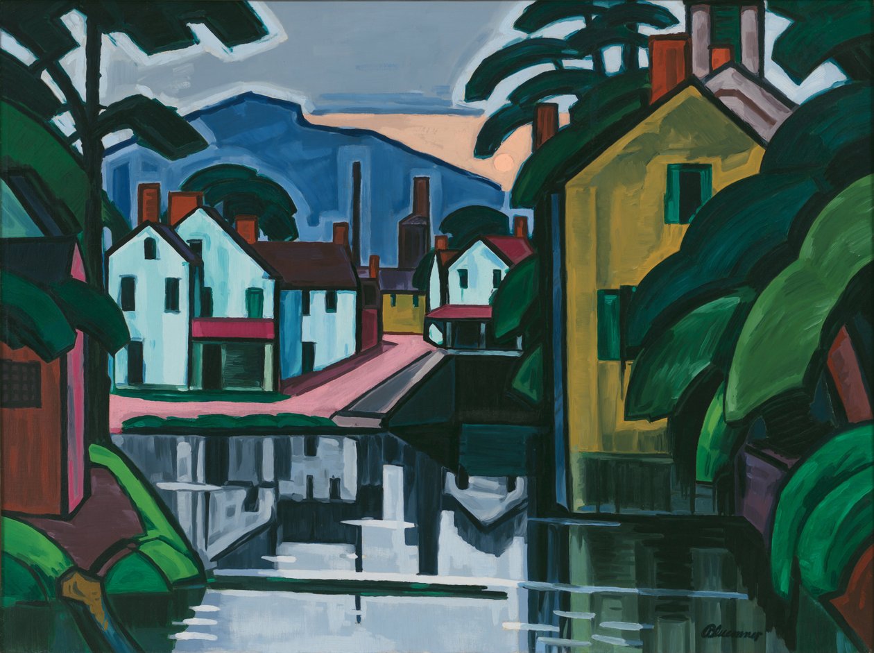 Den gamle kanalhavnen av Oscar Florianus Bluemner