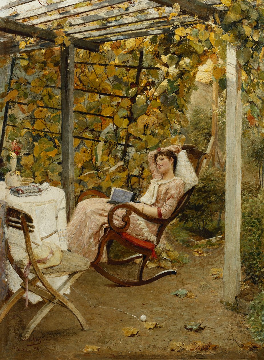 I pergolaen, 1894 av Oscar Bluhm