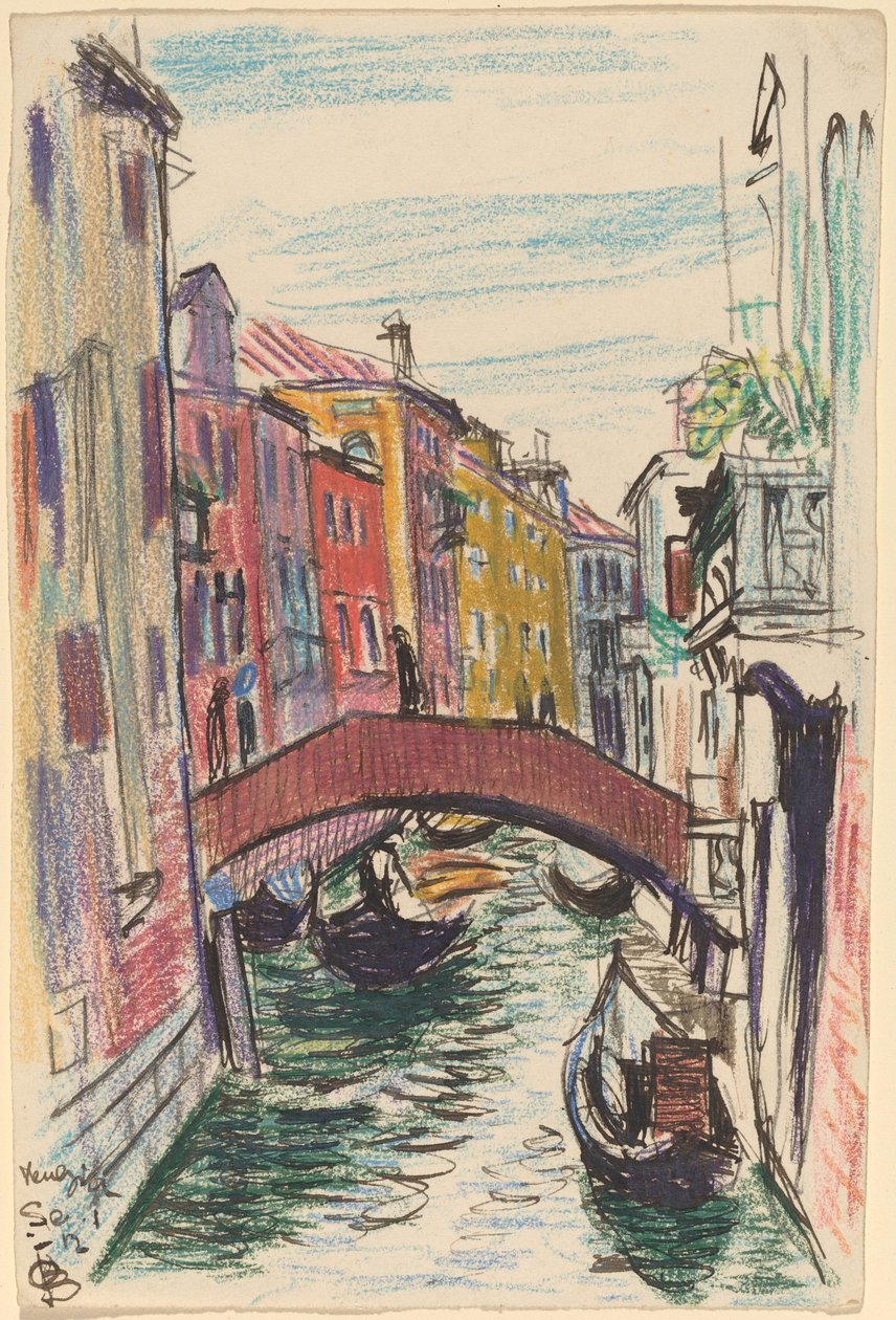 Kanal, Venezia av Oscar F. Bluemner