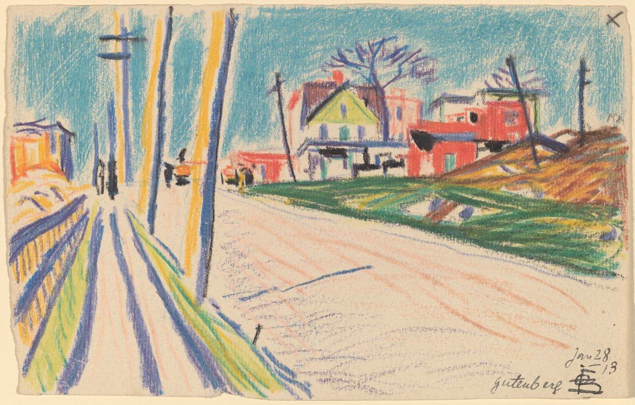 Gate i Bronx av Oscar F. Bluemner
