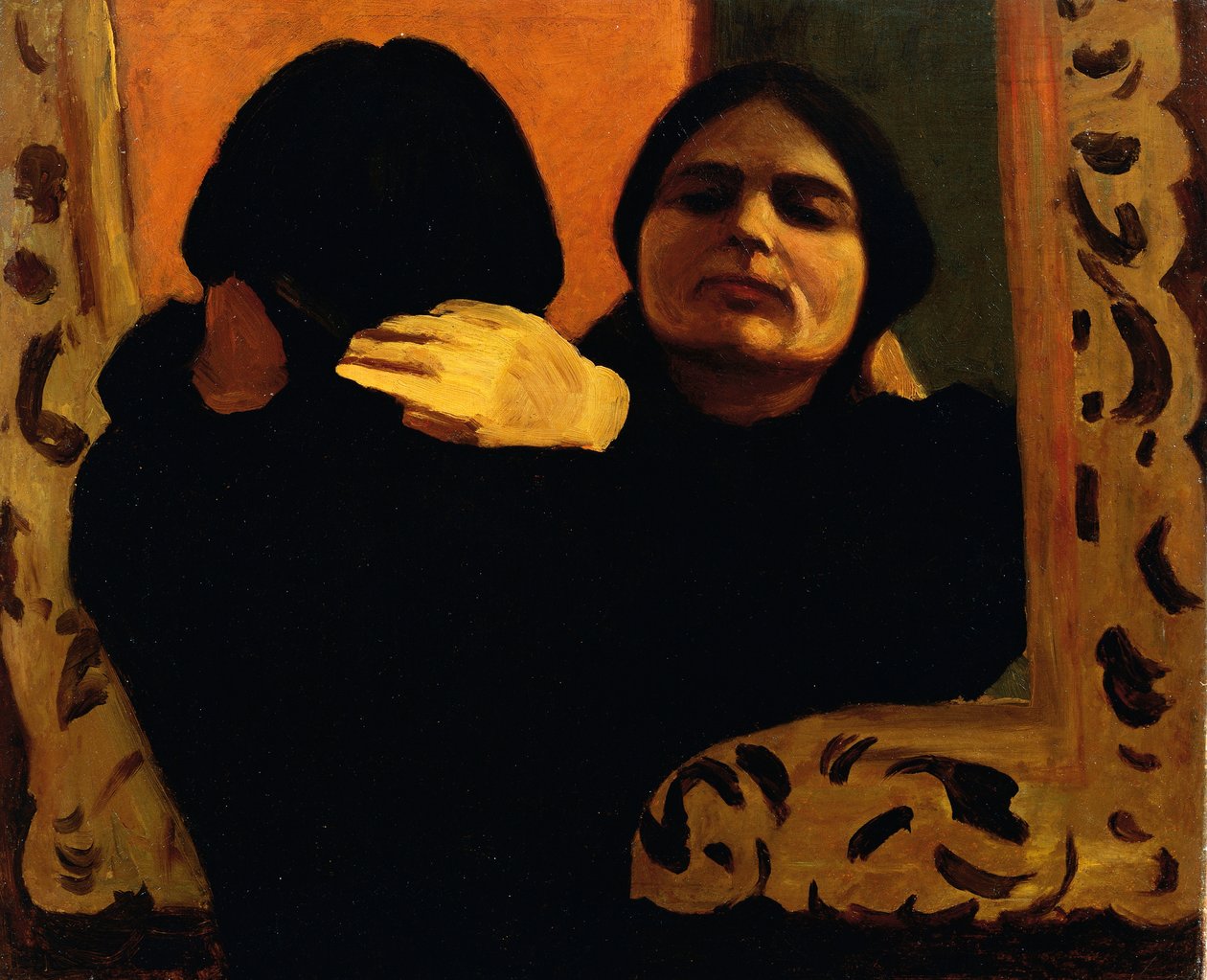 Isa i speilet (The Artist's Wife) av Oscar Ghiglia