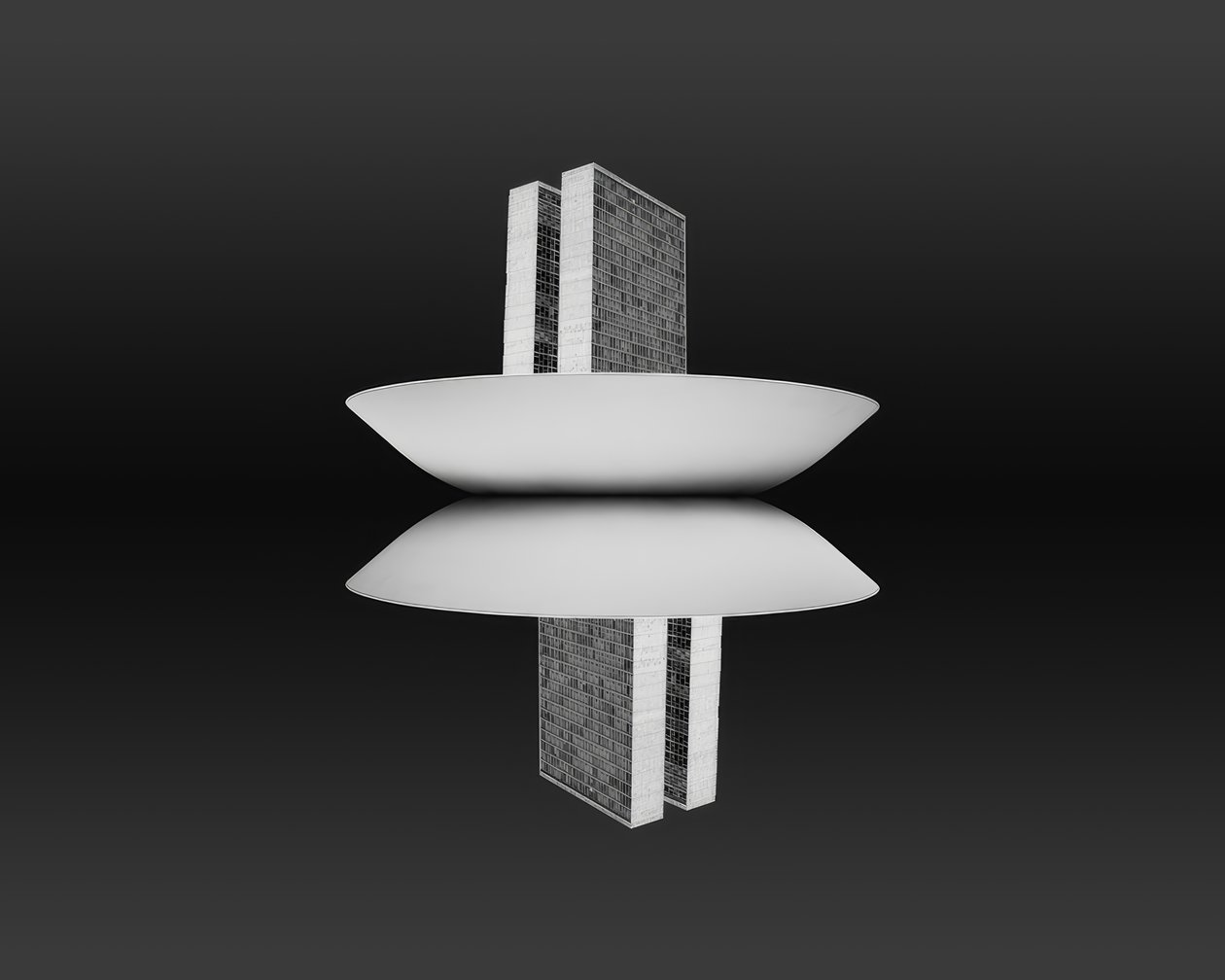 Brasilia, nasjonalkongressen av Oscar Niemeyer