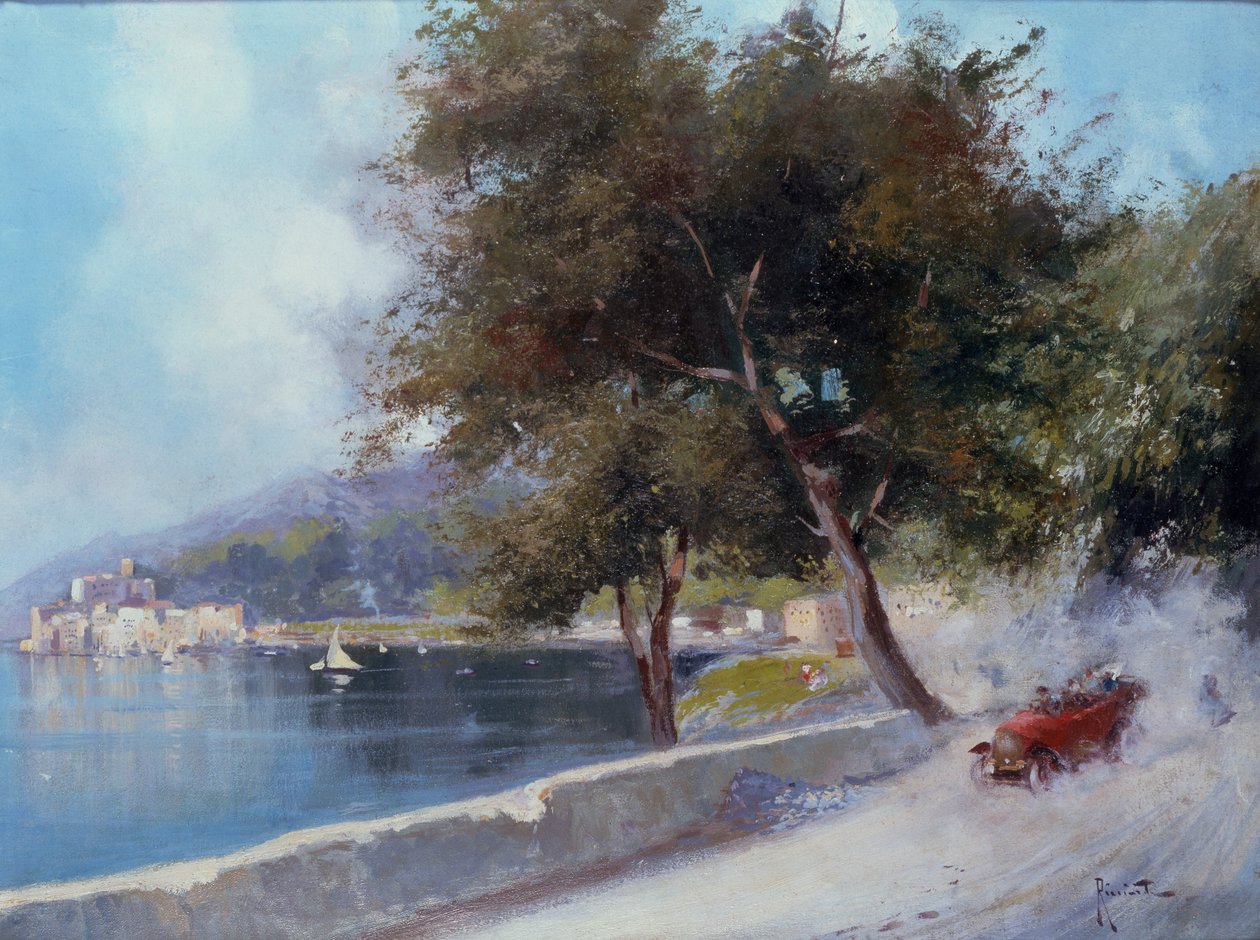 Racing on the Lake (olje på lerret) av Oscar Ricciardi
