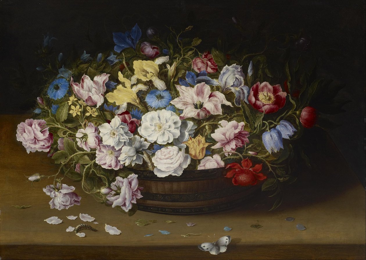 Kurv med blomster av Osias the Elder Beert