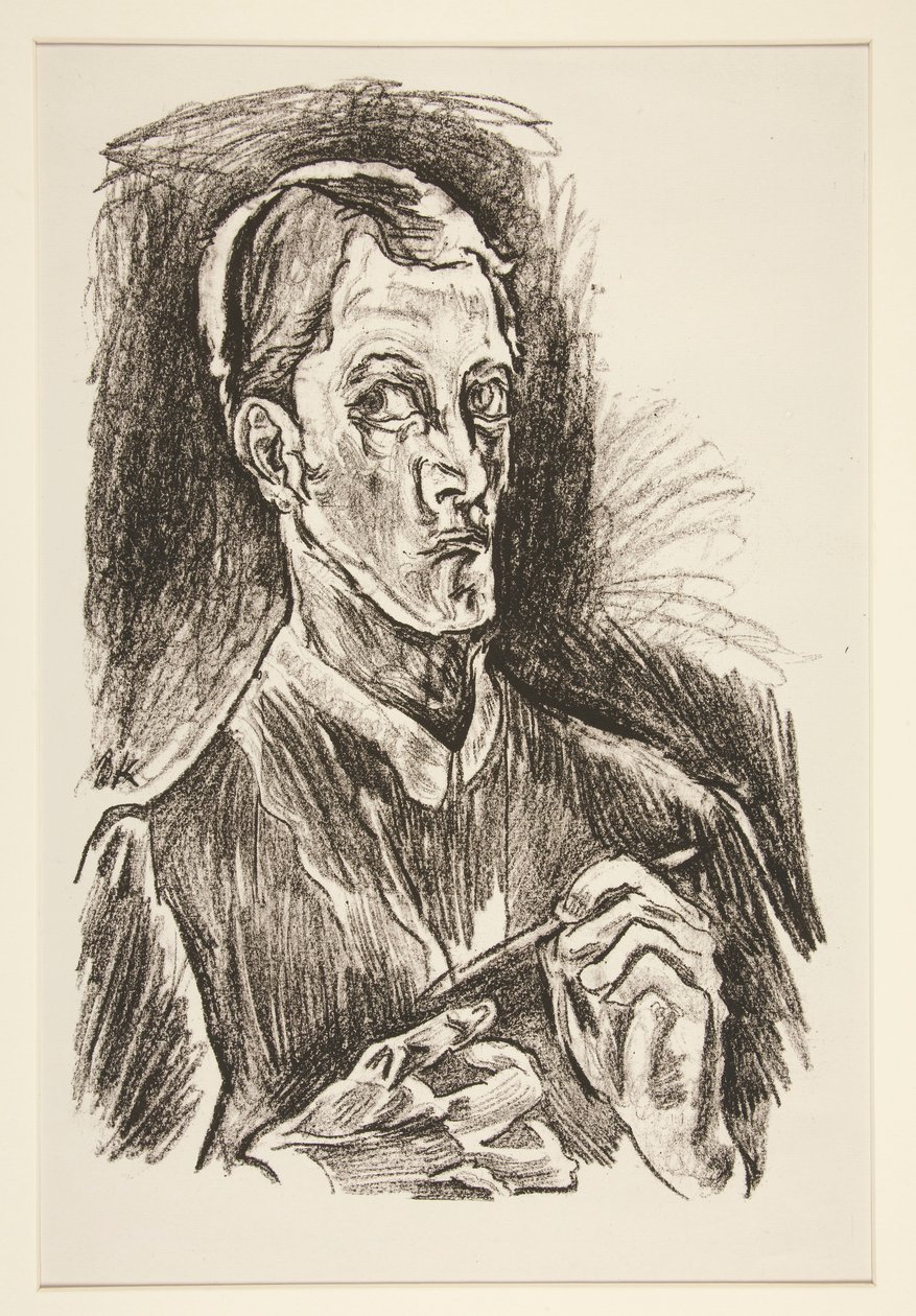Selvportrett, fra porteføljen av Oskar Kokoschka