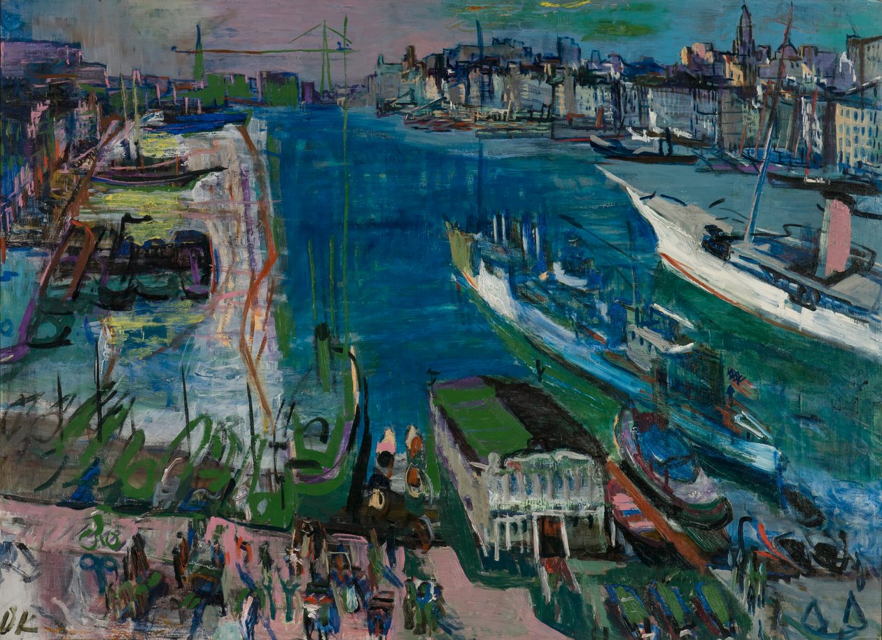 Havnen i Marseilles II av Oskar Kokoschka