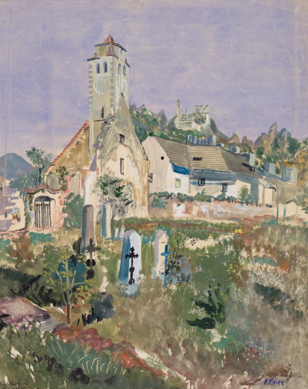 Kirkegård i Durnstein av Oskar Laske