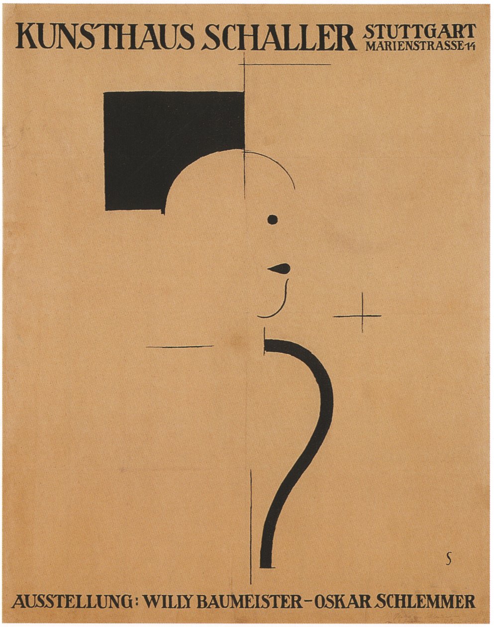 Kunstutstilling: Willy Baumeister - Oskar Schlemmer, 1918 av Oskar Schlemmer