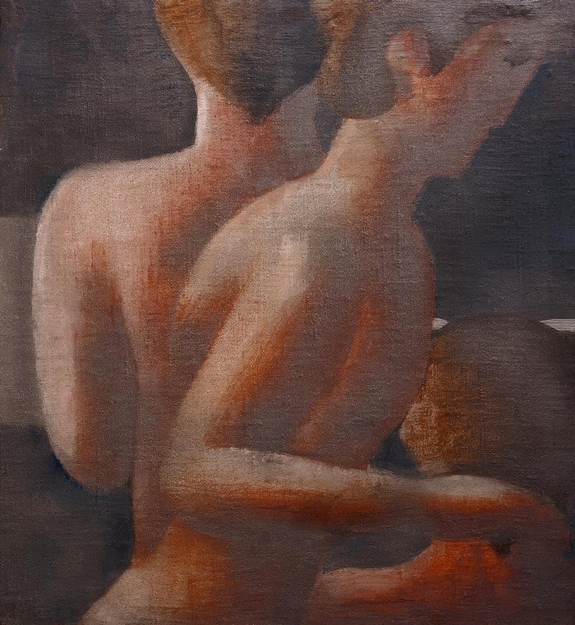 Tre nakenbilder, sølvfrise III av Oskar Schlemmer
