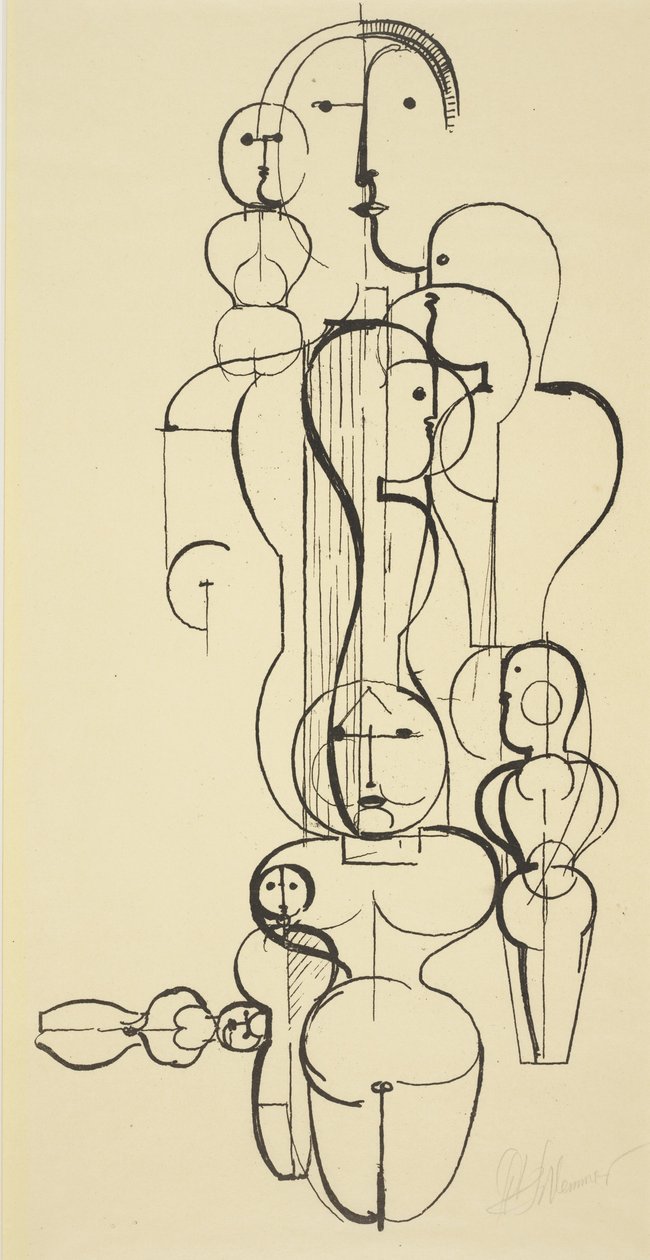 Figurplan K 1 av Oskar Schlemmer
