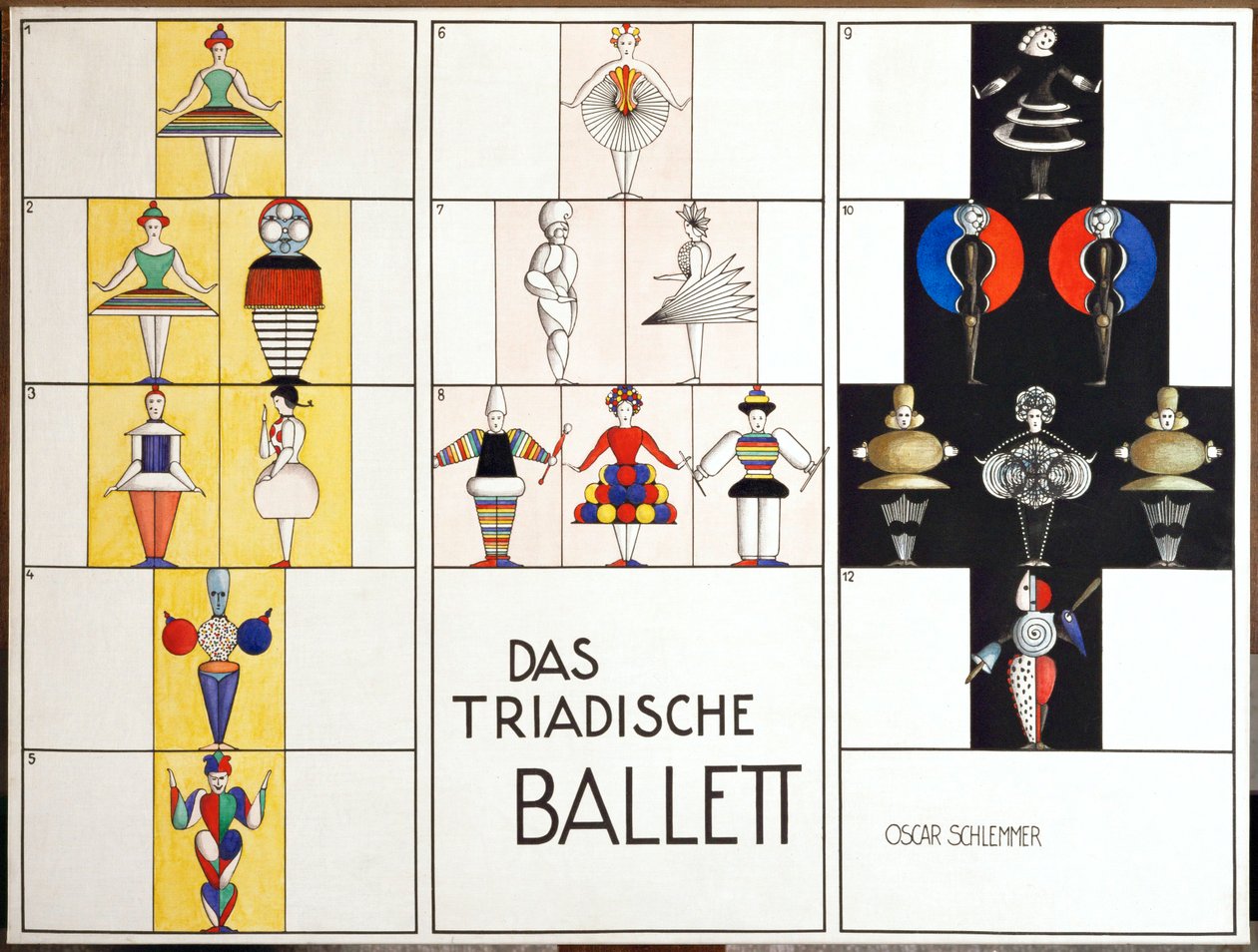 Figurer til Das Triadische Ballett - den triadiske balletten av Oskar Schlemmer