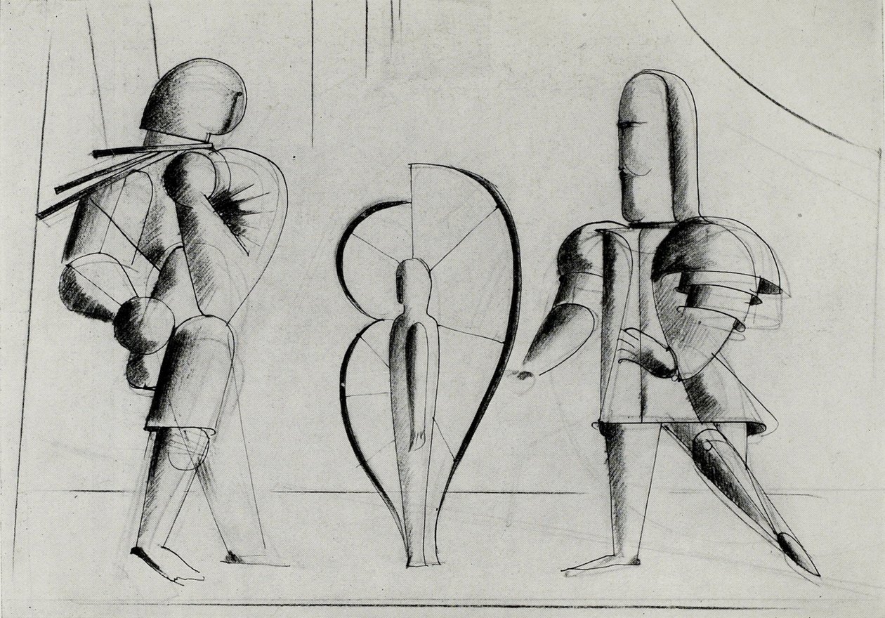 Fra Scenen på Bauhaus Scenen på Bauhaus, 1925. av Oskar Schlemmer