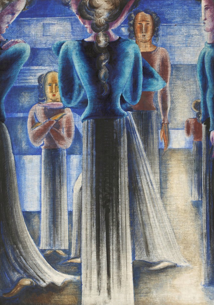 Gruppe av blå kvinner, 1931. av Oskar Schlemmer