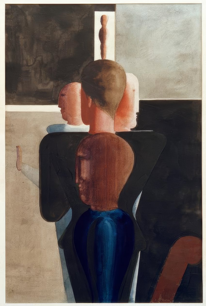 Konsentrisk gruppe i rommet av Oskar Schlemmer