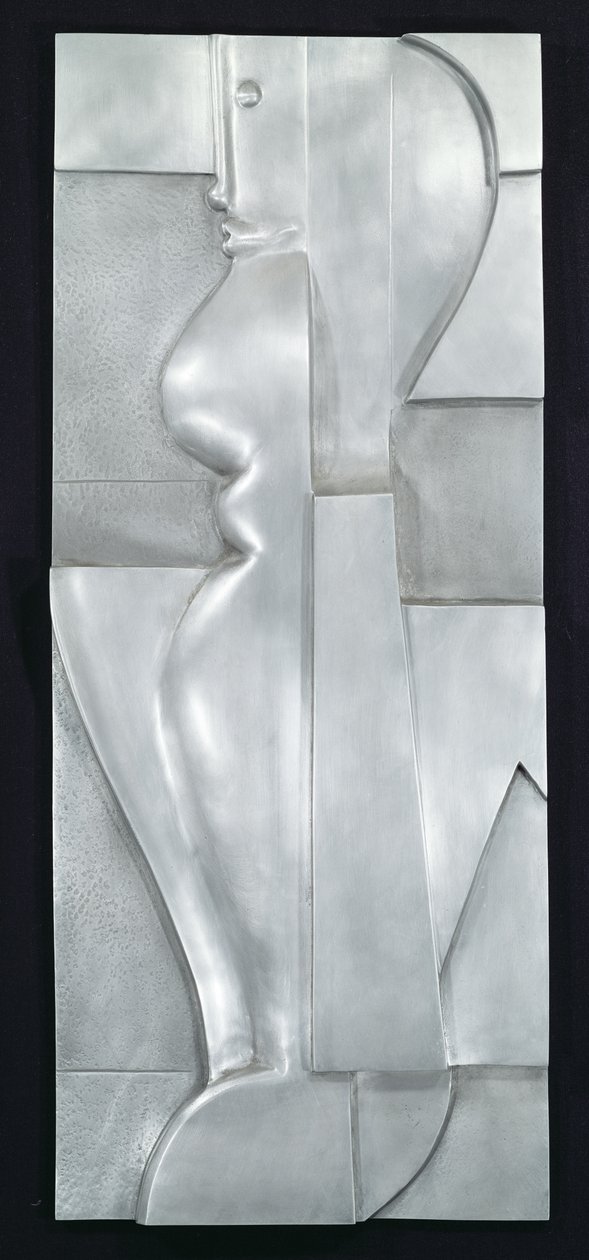 Relieff H. Abstrakt figur, 1919 (aluminium) av Oskar Schlemmer