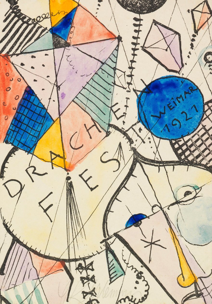 Dragefestivalen, Weimar, 1921. av Oskar Schlemmer