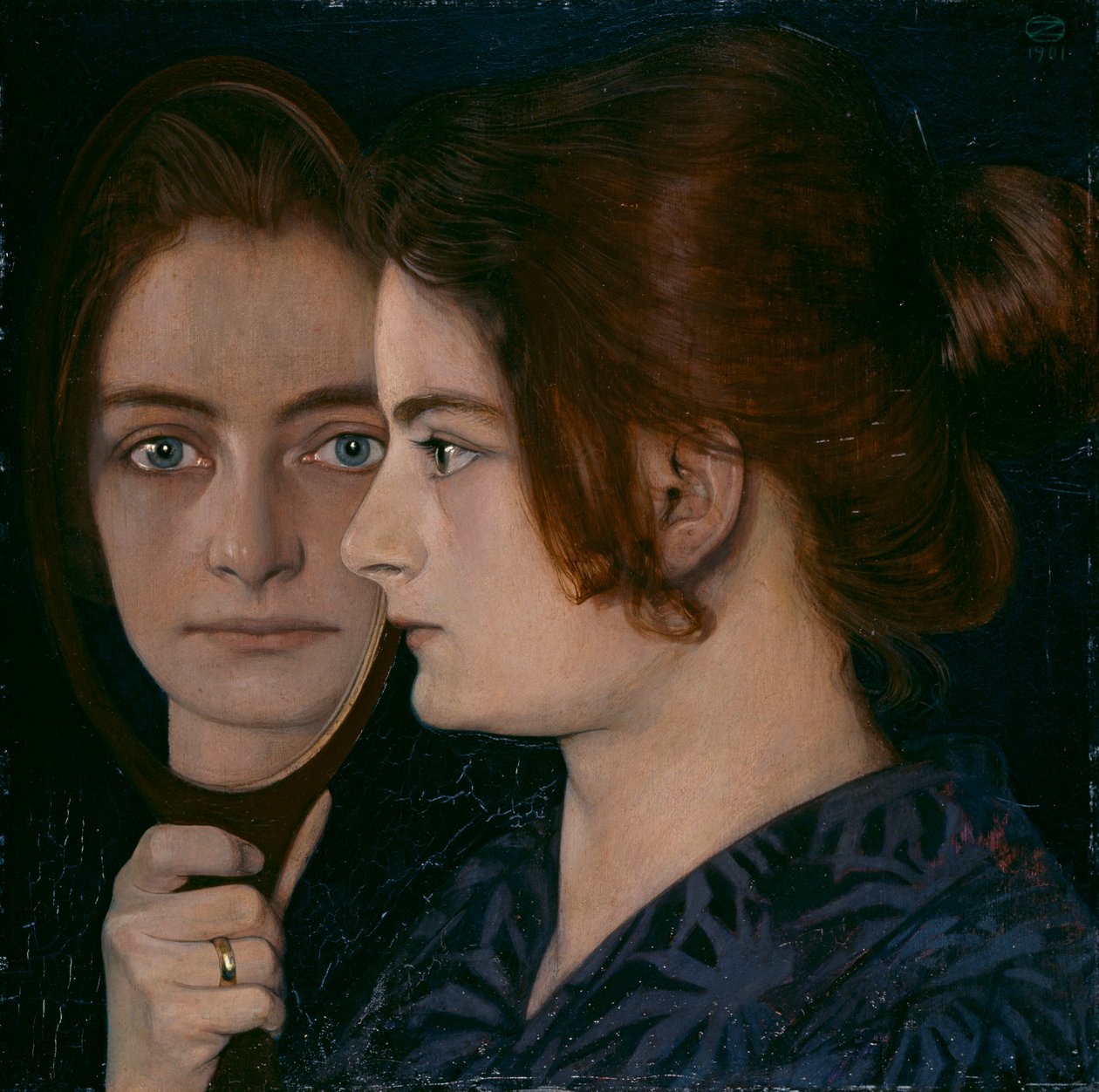 Portrett av kunstnerens kone av Oskar Zwintscher