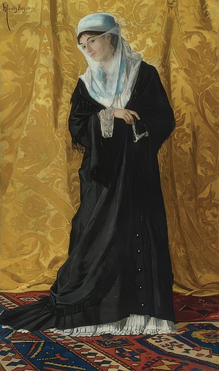 En dame fra Konstantinopel. 1881 av Osman Hamdi Bey