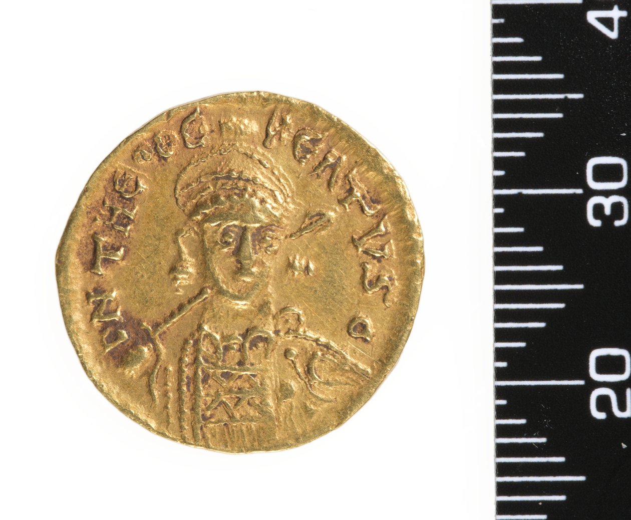 Mynt (forside) ca. 534-548 (gull) av Ostrogothic Ostrogothic