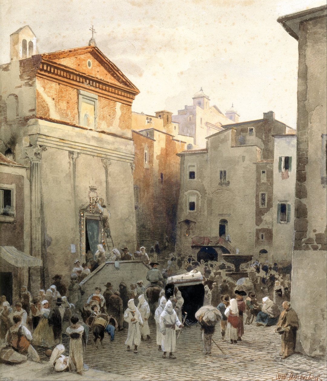 Begravelse i Palestrina av Oswald Achenbach