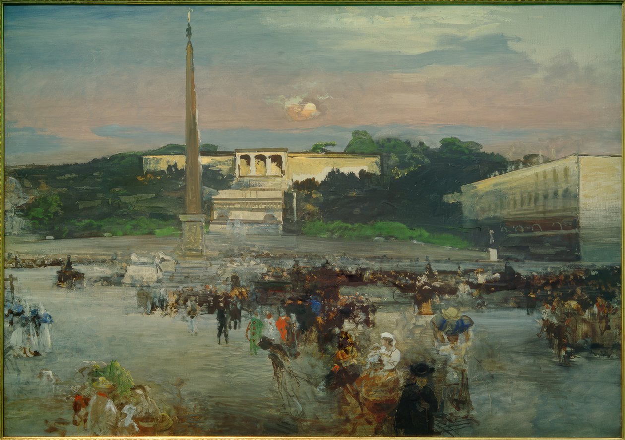 Roma, Piazza del Popolo / maleri av Oswald Achenbach av Oswald Achenbach