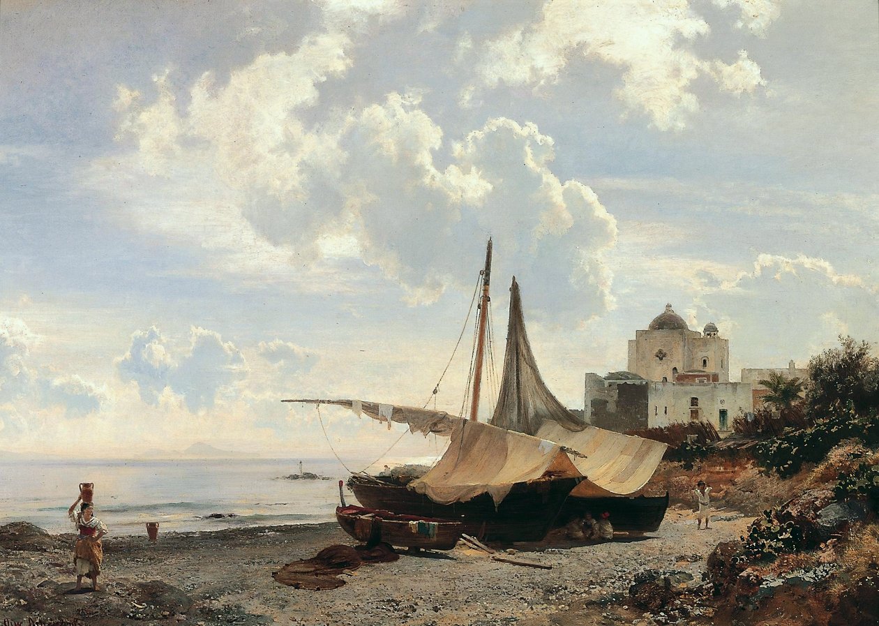 Det greske tårnet av Oswald Achenbach