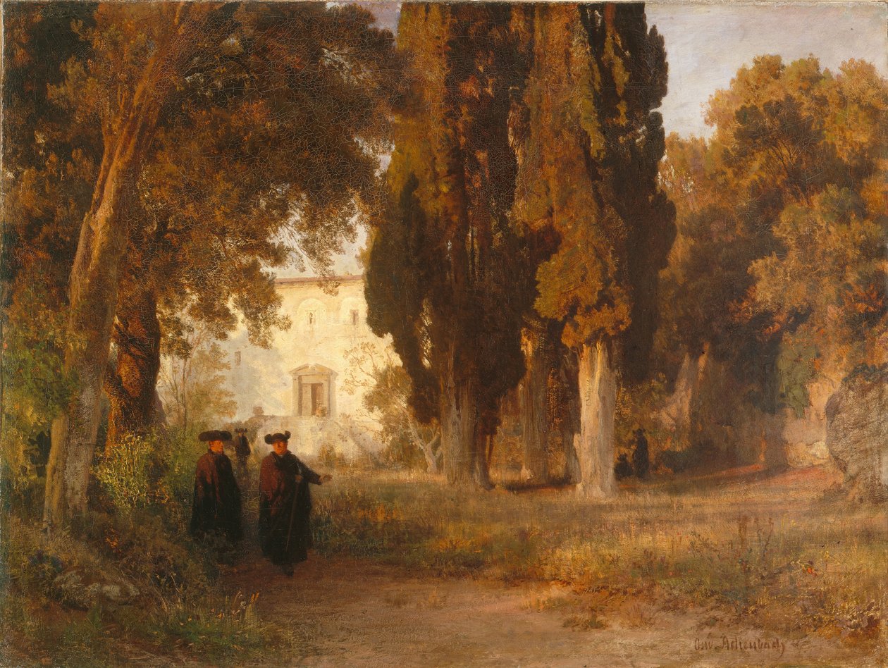 Klosterhagen, etter 1857 av Oswald Achenbach