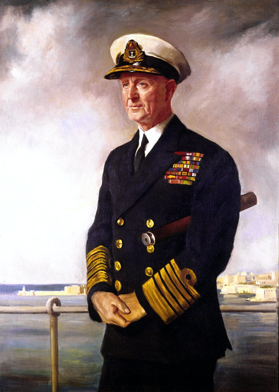 Admiral Cunningham, kopi av portrett av O'Birley av Oswald Hornby Joseph Birley