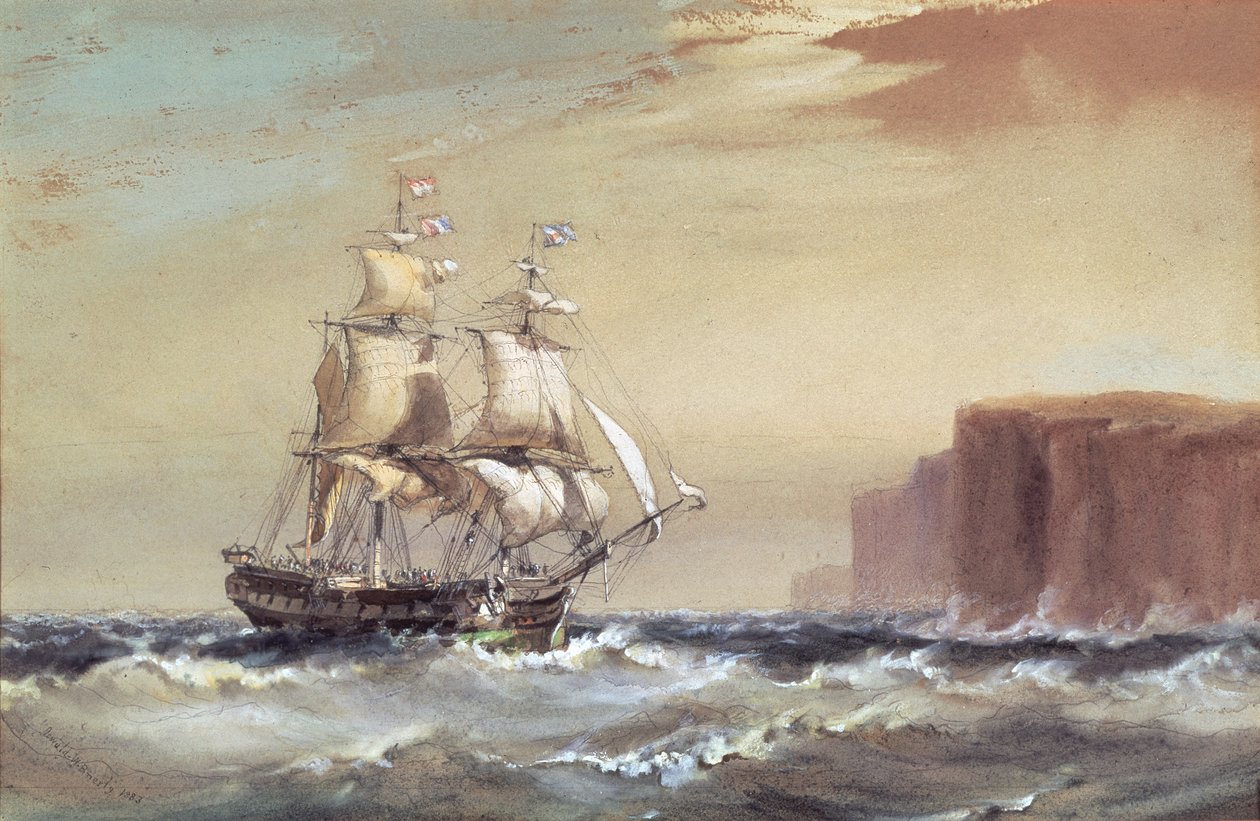 Emigrantskip ankom utenfor Sydney Heads, 1883 av Oswald Walters Brierly