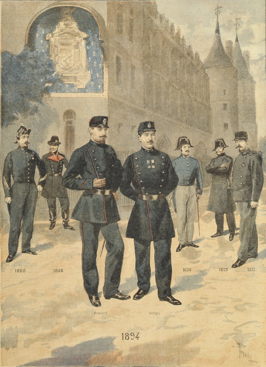 The New Uniform of the Guardians of the Peace, fra Le Petit Journal 8. oktober 1894 av Oswaldo Tofani